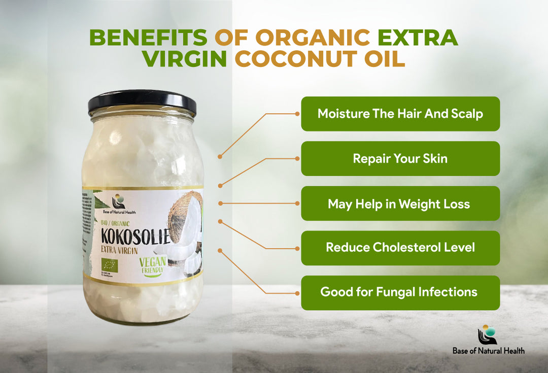 Bio Extra Vierge Kokosolie 900ml - Organische Gezonde Natuurlijke Kokos Olie voor Koken, Haar en Huid - Virgin Kokosolie voor Gezondheid en Schoonheid