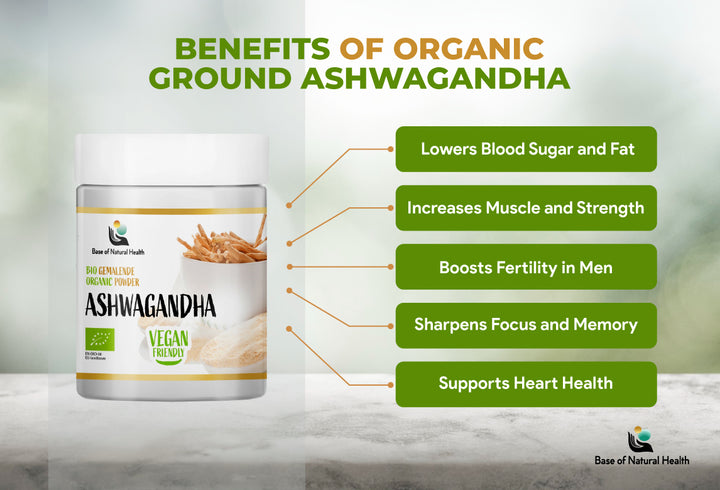 Organische Gemalen Ashwagandha 250 g + Bio Moringa Tabletten 500 mg Set - Natuurlijke supplementen voor energie en vitaliteit - Ayurvedische  - stressvermindering en immuunondersteuning