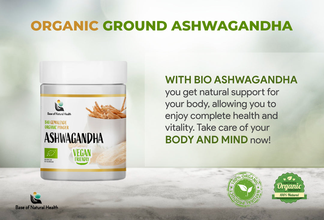 Organische Gemalen Ashwagandha 250 g + Bio Moringa Tabletten 500 mg Set - Natuurlijke supplementen voor energie en vitaliteit - Ayurvedische  - stressvermindering en immuunondersteuning