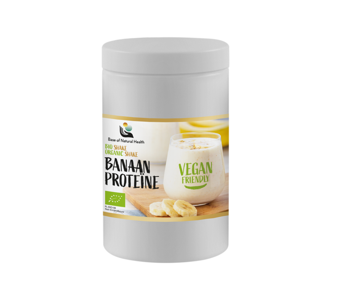 Bio Proteïneshake Banaan 460g - Biologisch Eiwitpoeder met Banaan en Hennep Proteïne - Plantaardige Ingrediënten